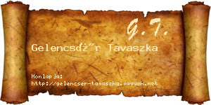 Gelencsér Tavaszka névjegykártya